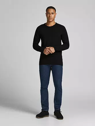 JACK & JONES | T-shirt basique à manches longues | schwarz